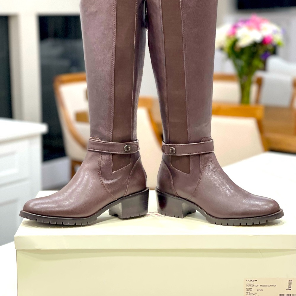 Women's Coach Pencey Soft Milled Leather Tall Boots